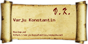 Varju Konstantin névjegykártya